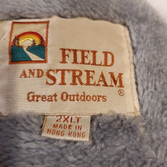 Vntg Field & Stream Classic Tall Men's  Faux Fur Lined Windbreaker 2XLT - Picture 6 of 6